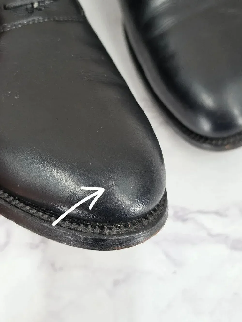 Alden 932 Plain Toe Bal Oxford Black Calf Leather Oxford Dress Shoes - Men